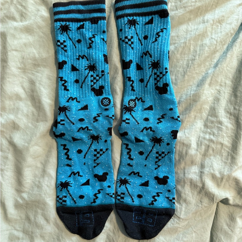 Disney Stance Teal and Black Graphic Men's Socks